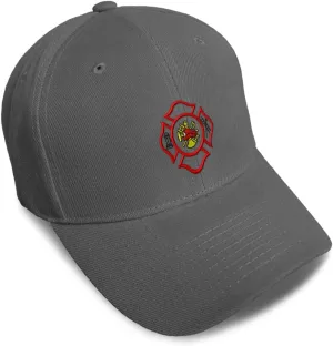 Baseball Caps for Men & Women Embroidered Maltese Cross Firefighter Embroidery Ladies & Men Baseball Hats