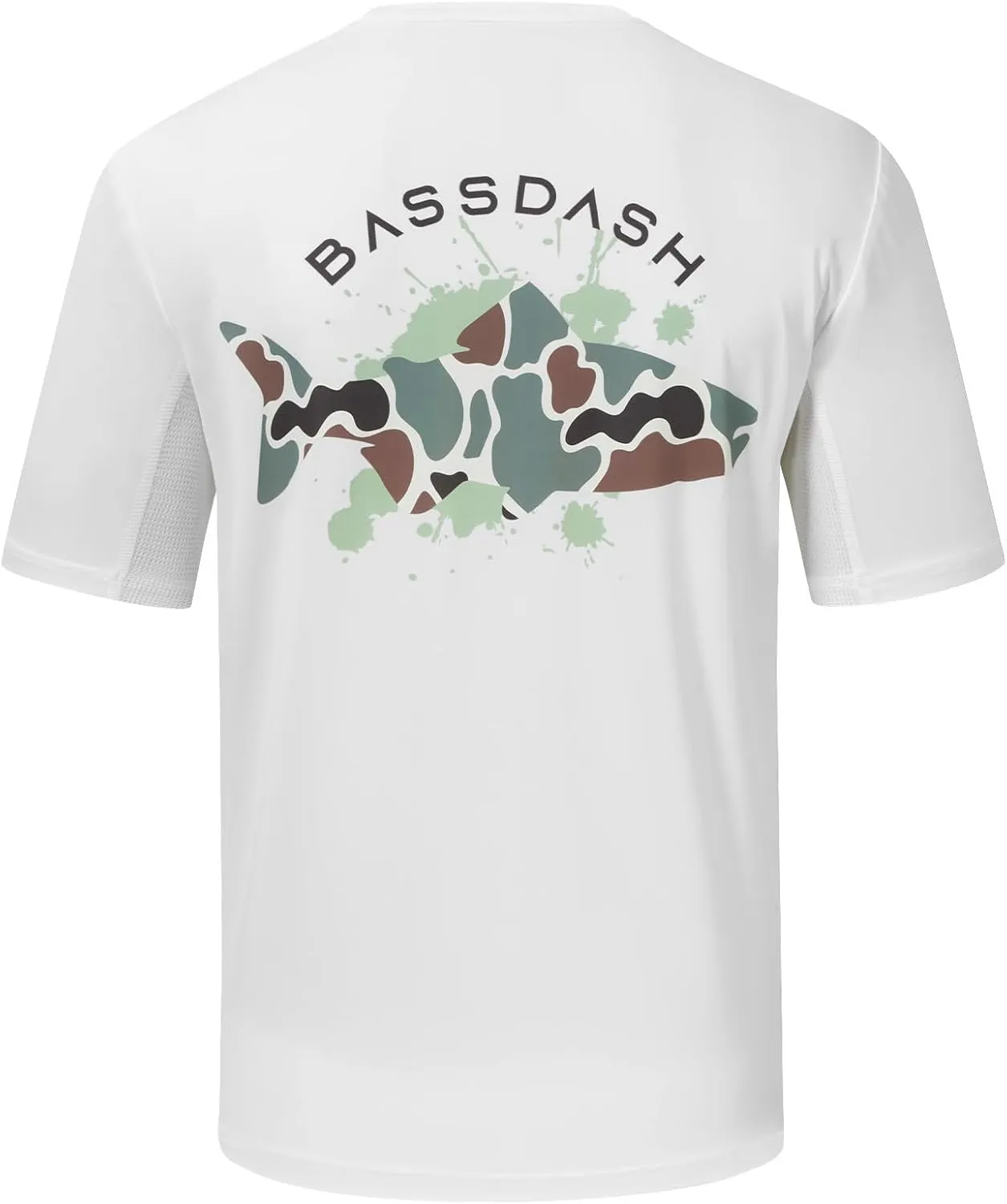BASSDASH Men’s UPF 50  Fishing Graphic T-Shirts Pocket Short Sleeve Shirt Quick Dry UV Sun Protection Casual Outdoor FS46M