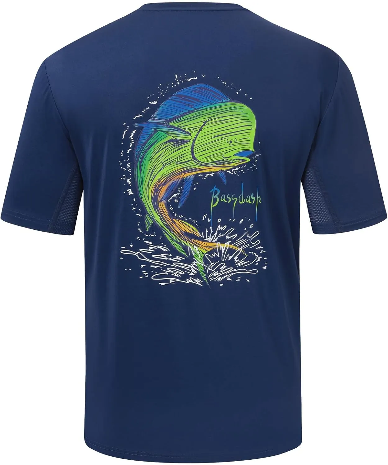 BASSDASH Men’s UPF 50  Fishing Graphic T-Shirts Pocket Short Sleeve Shirt Quick Dry UV Sun Protection Casual Outdoor FS46M