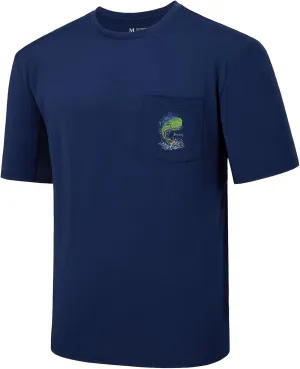 BASSDASH Men’s UPF 50  Fishing Graphic T-Shirts Pocket Short Sleeve Shirt Quick Dry UV Sun Protection Casual Outdoor FS46M