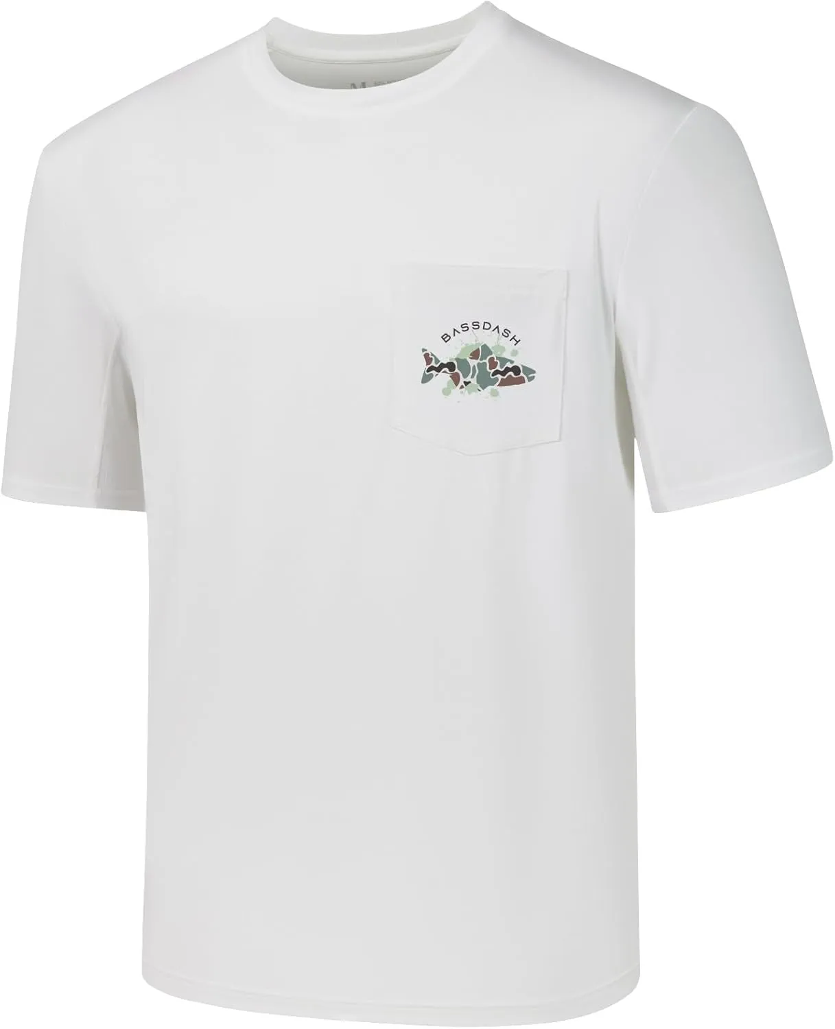 BASSDASH Men’s UPF 50  Fishing Graphic T-Shirts Pocket Short Sleeve Shirt Quick Dry UV Sun Protection Casual Outdoor FS46M