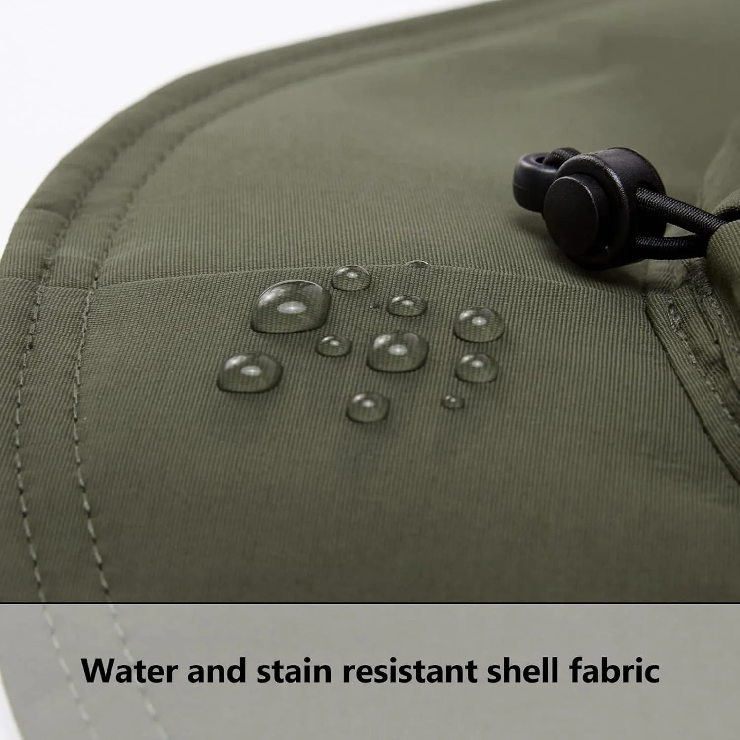 BASSDASH UPF 50  Fishing Sun Hat Water Resistant Unisex Wide Brim Bucket Boonie Hat for Hiking Camping Safari FH15