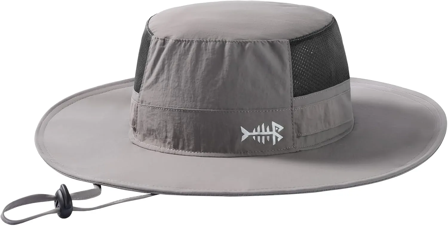 BASSDASH UPF 50  Fishing Sun Hat Water Resistant Unisex Wide Brim Bucket Boonie Hat for Hiking Camping Safari FH15