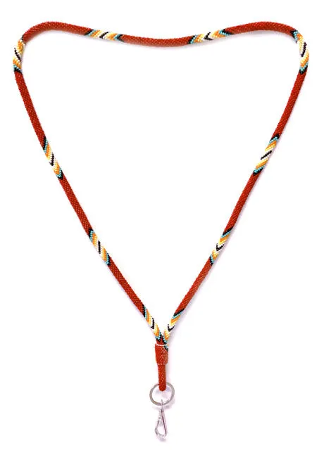 Beaded Wrap Lanyard (Red)