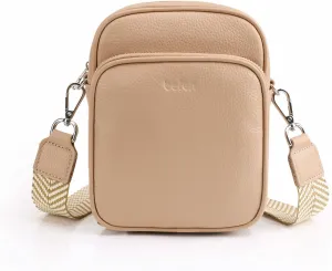 befen Genuine Leather Small Crossbody Purses for Women, RFID Blocking Trendy Cell Phone Travel Purse