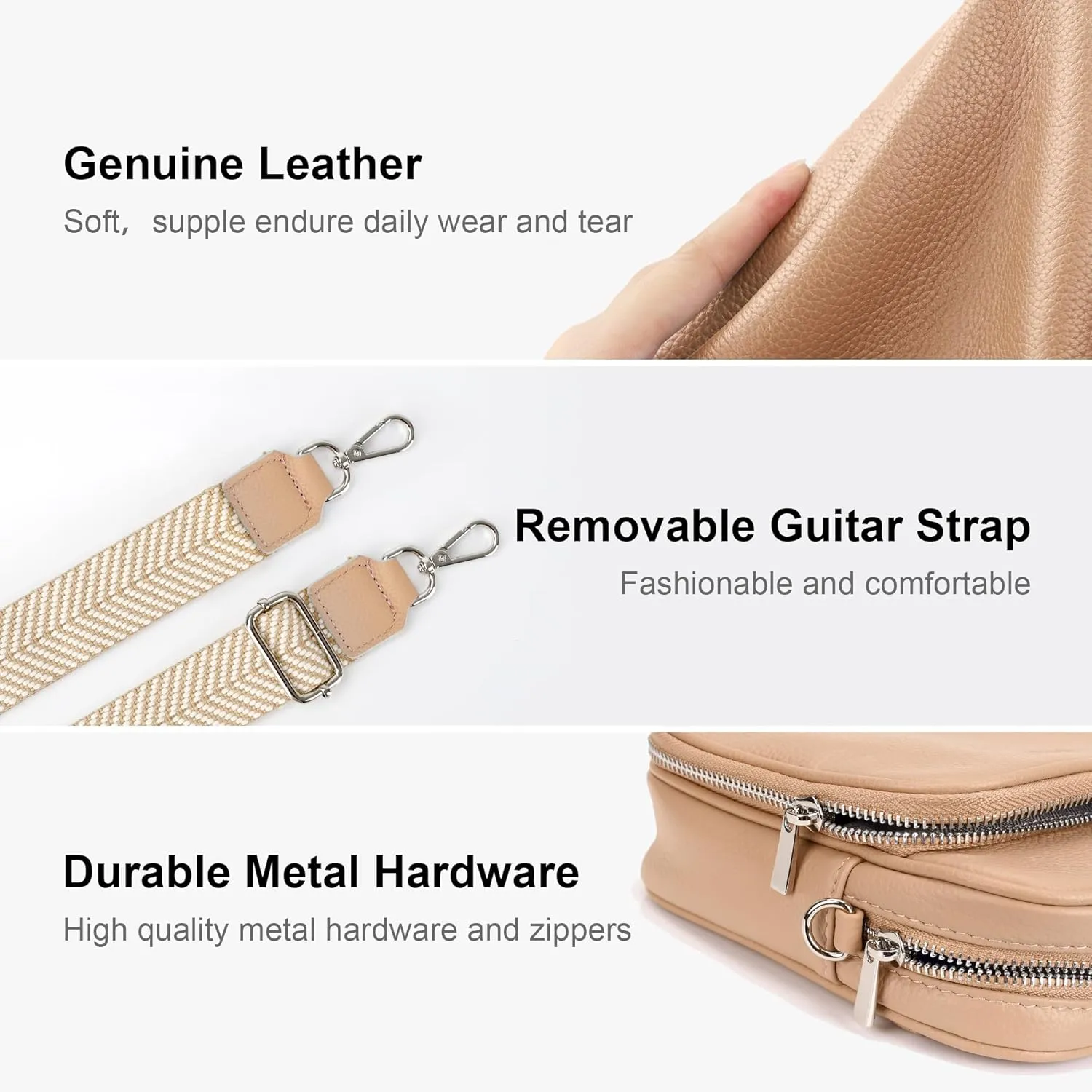befen Genuine Leather Small Crossbody Purses for Women, RFID Blocking Trendy Cell Phone Travel Purse