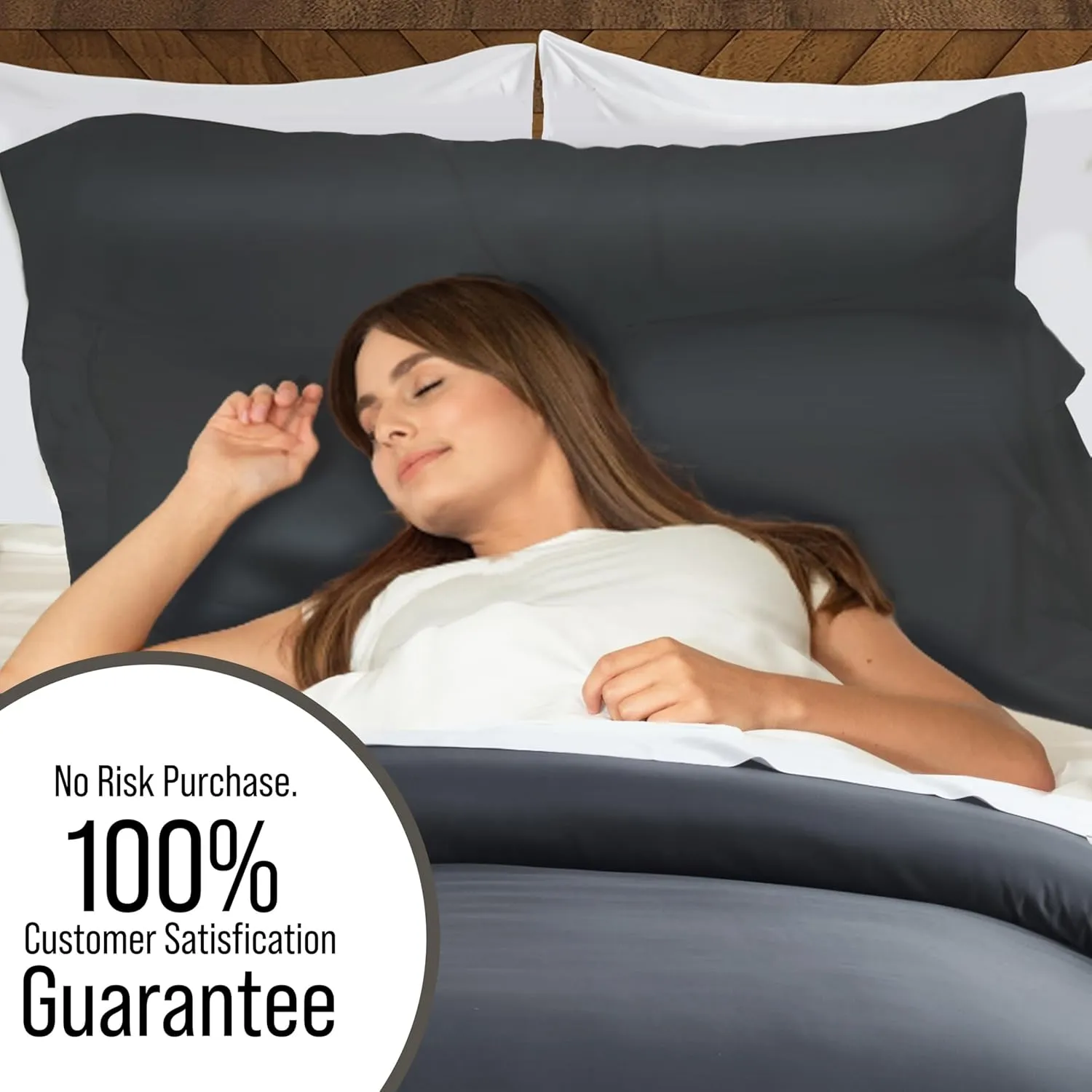 Bella Coterie Luxury Bamboo Viscose King Size Duvet Cover Set | 100% Organically Grown | Corner Ties | Ultra Soft | Cooling | Two Pillow Shams | 106 x 94 | No Insert [Charcoal Grey]