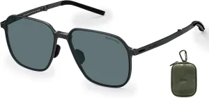 BENEUNDER Polarized Aviator Sunglasses for Mens - Trendy Alloy Frame, UV400 Folding Driving Shades for Fishing Hiking Travel