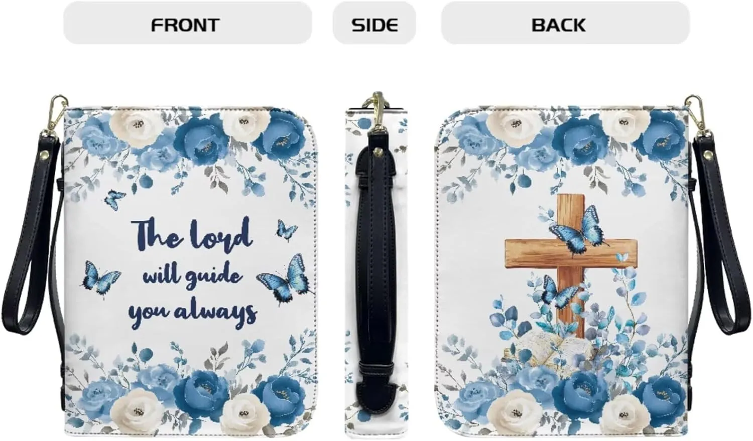 Bible Cover Case for Women Bible Bag With Bookmarks for Men Church Book Handbag for Girls Boys Study