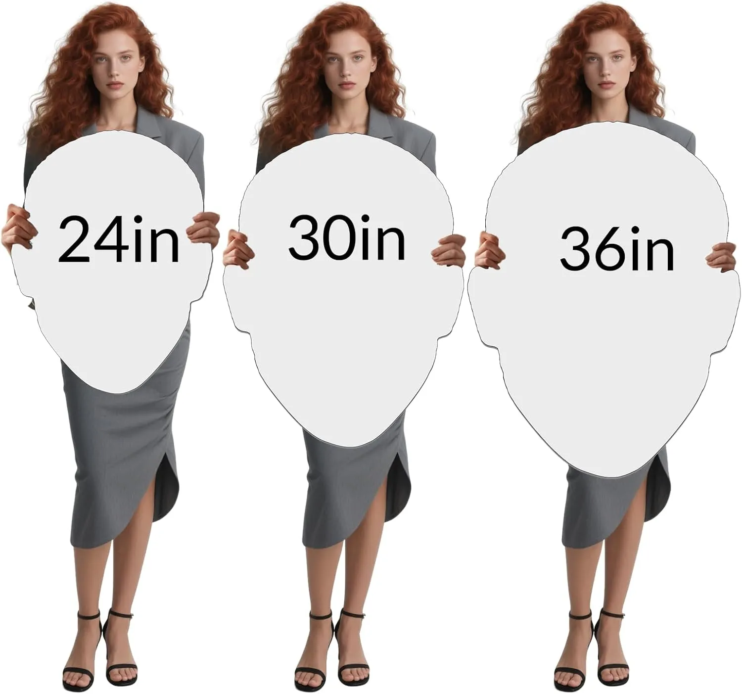 Big Head Cutout Up to 36” Tall, Custom Giant Fatheads Customize Fun Face Cardboard Signs for Graduation Birthday Party Decor