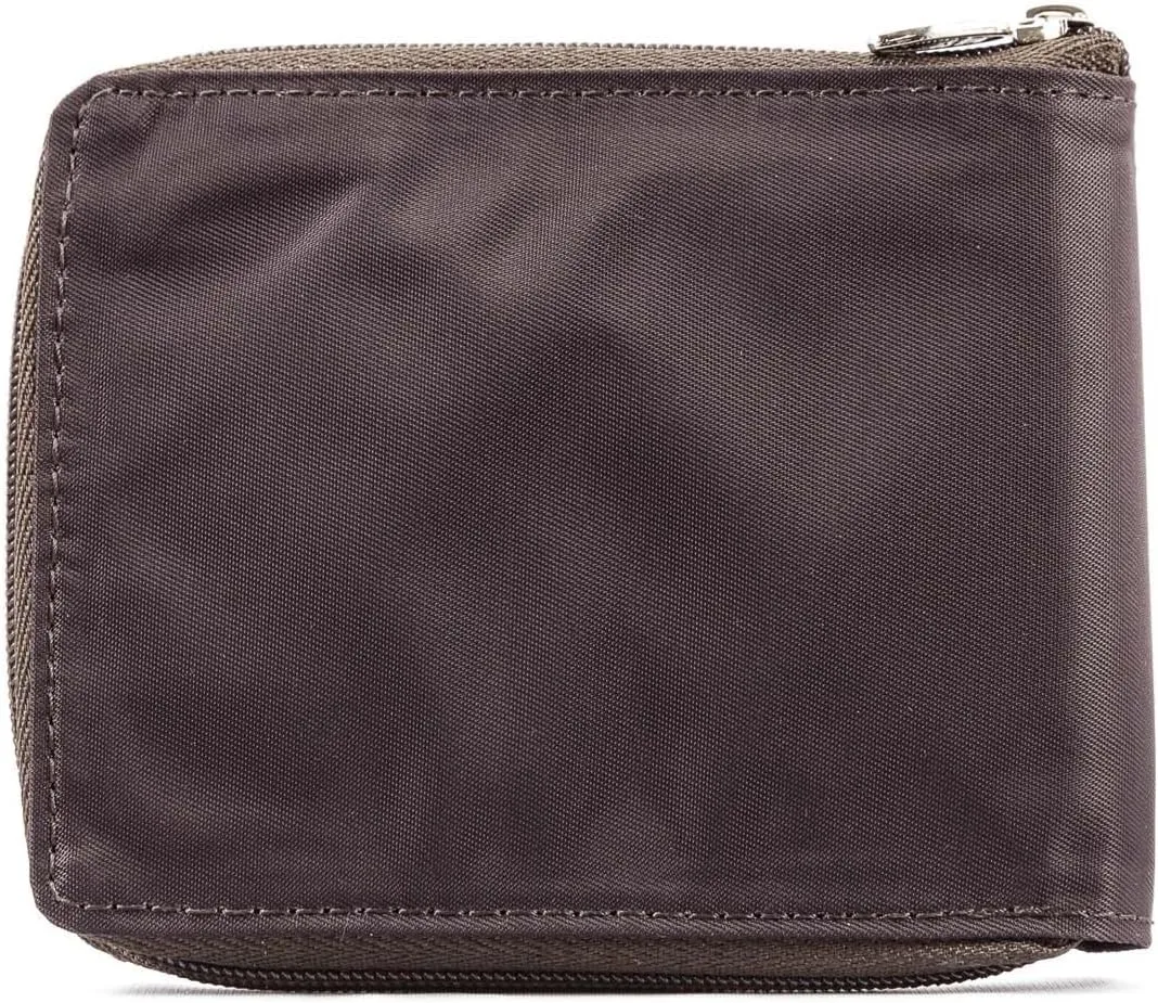 Big Skinny Men's Zippered Bi-Fold Slim Wallet, Holds Up to 25 Cards