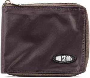 Big Skinny Men's Zippered Bi-Fold Slim Wallet, Holds Up to 25 Cards