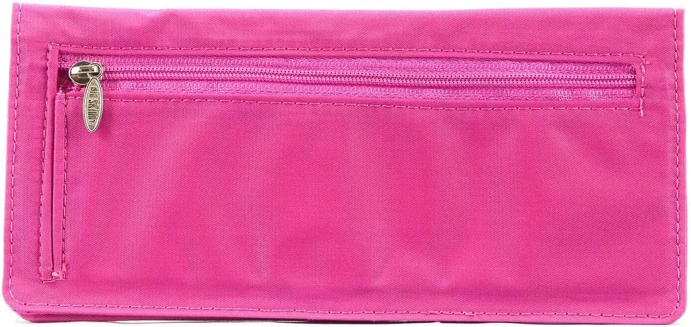 Big Skinny Women's Executive Bi-Fold Checkbook Slim Wallet, Holds Up to 40 Cards