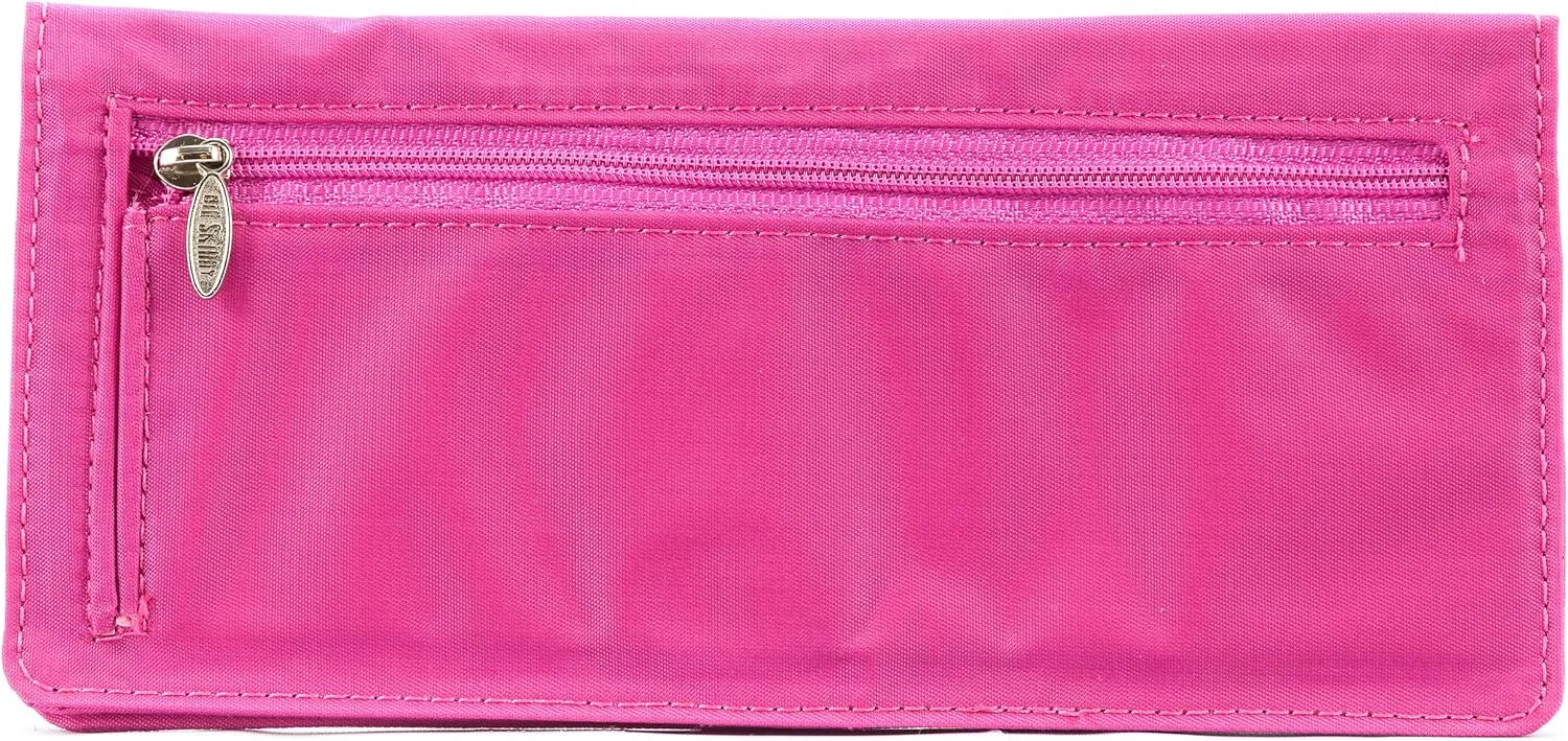 Big Skinny Women's Executive Bi-Fold Checkbook Slim Wallet, Holds Up to 40 Cards