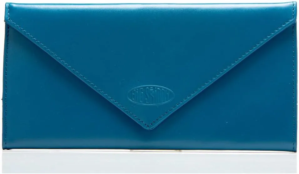 Big Skinny Women's Slimvelope Leather Tri-Fold Checkbook Slim Wallet, Holds Up to 40 Cards