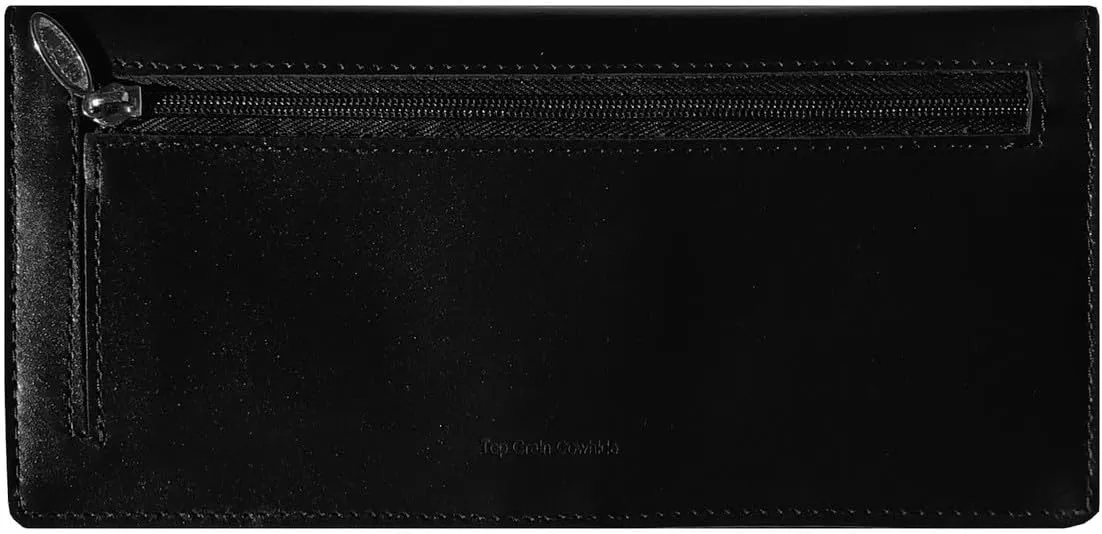 Big Skinny Women's Slimvelope Leather Tri-Fold Checkbook Slim Wallet, Holds Up to 40 Cards