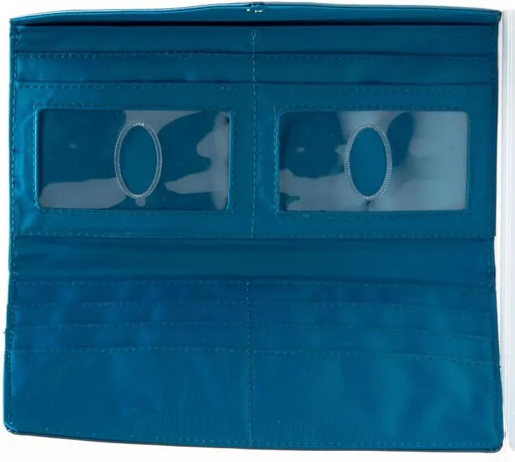 Big Skinny Women's Slimvelope Leather Tri-Fold Checkbook Slim Wallet, Holds Up to 40 Cards
