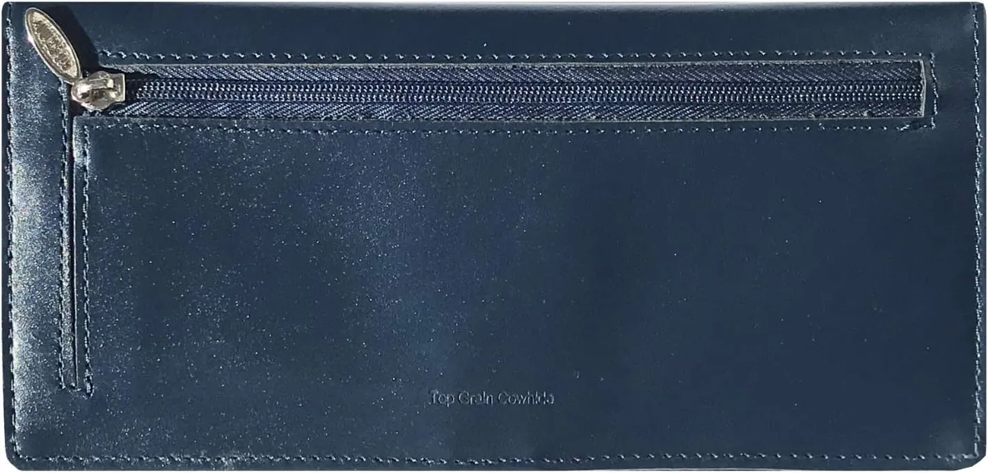 Big Skinny Women's Slimvelope Leather Tri-Fold Checkbook Slim Wallet, Holds Up to 40 Cards