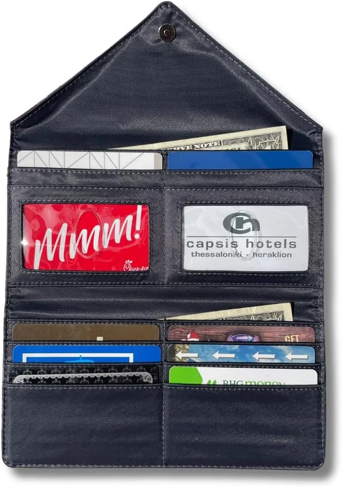 Big Skinny Women's Slimvelope Tri-Fold Checkbook Slim Wallet, Holds Up to 40 Cards