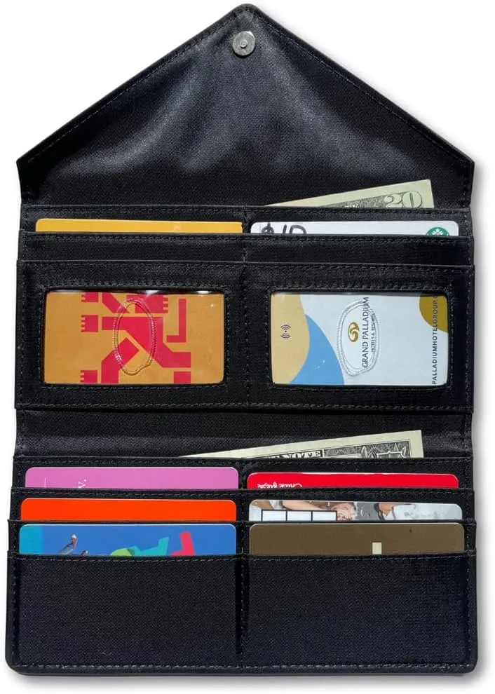 Big Skinny Women's Slimvelope Tri-Fold Checkbook Slim Wallet, Holds Up to 40 Cards
