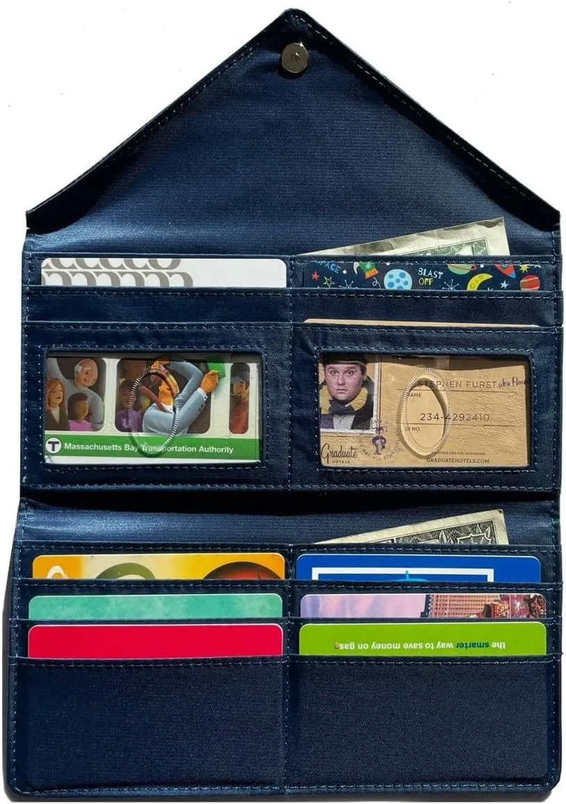 Big Skinny Women's Slimvelope Tri-Fold Checkbook Slim Wallet, Holds Up to 40 Cards