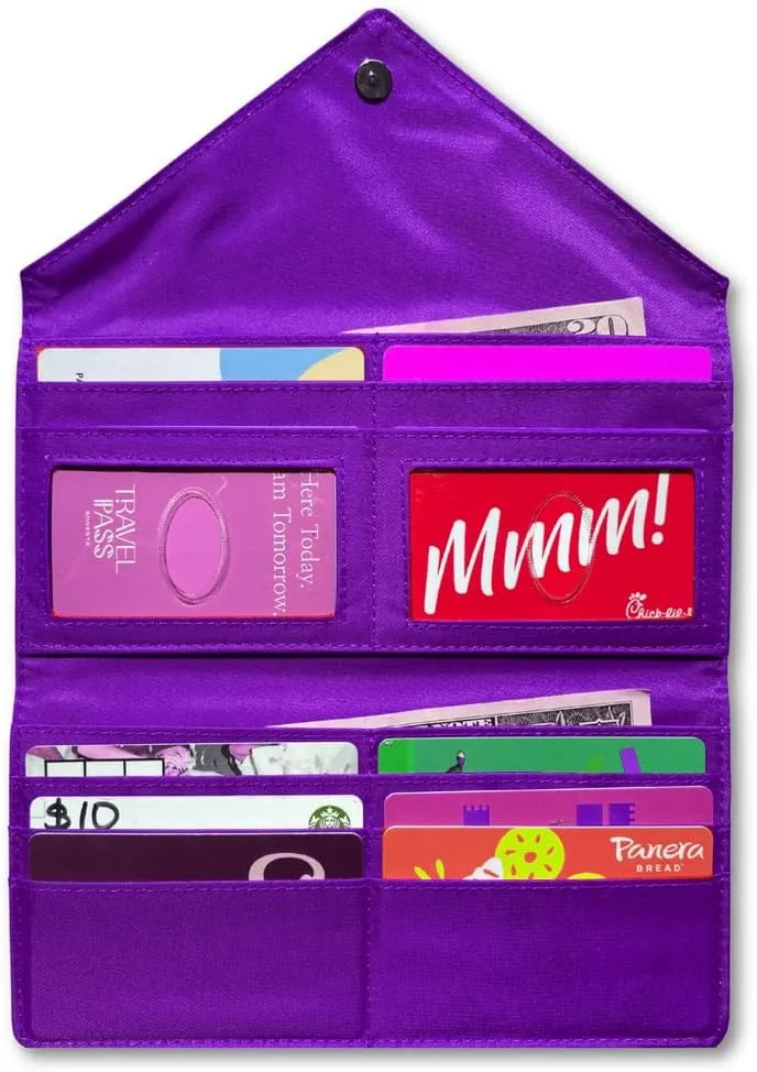 Big Skinny Women's Slimvelope Tri-Fold Checkbook Slim Wallet, Holds Up to 40 Cards