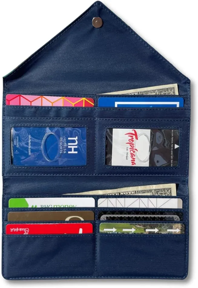 Big Skinny Women's Slimvelope Tri-Fold Checkbook Slim Wallet, Holds Up to 40 Cards
