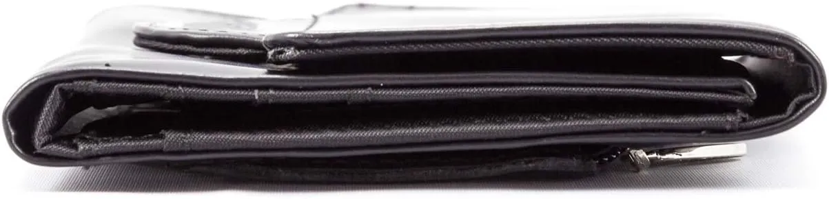 Big Skinny Women's Trixie Leather Tri-Fold Slim Wallet, Holds Up to 30 Cards