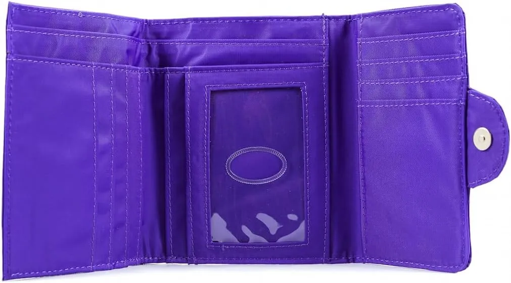 Big Skinny Women's Trixie Leather Tri-Fold Slim Wallet, Holds Up to 30 Cards