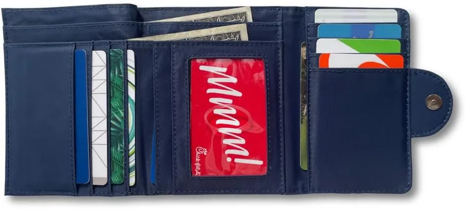 Big Skinny Women's Trixie Tri-Fold Slim Wallet, Holds Up to 30 Cards