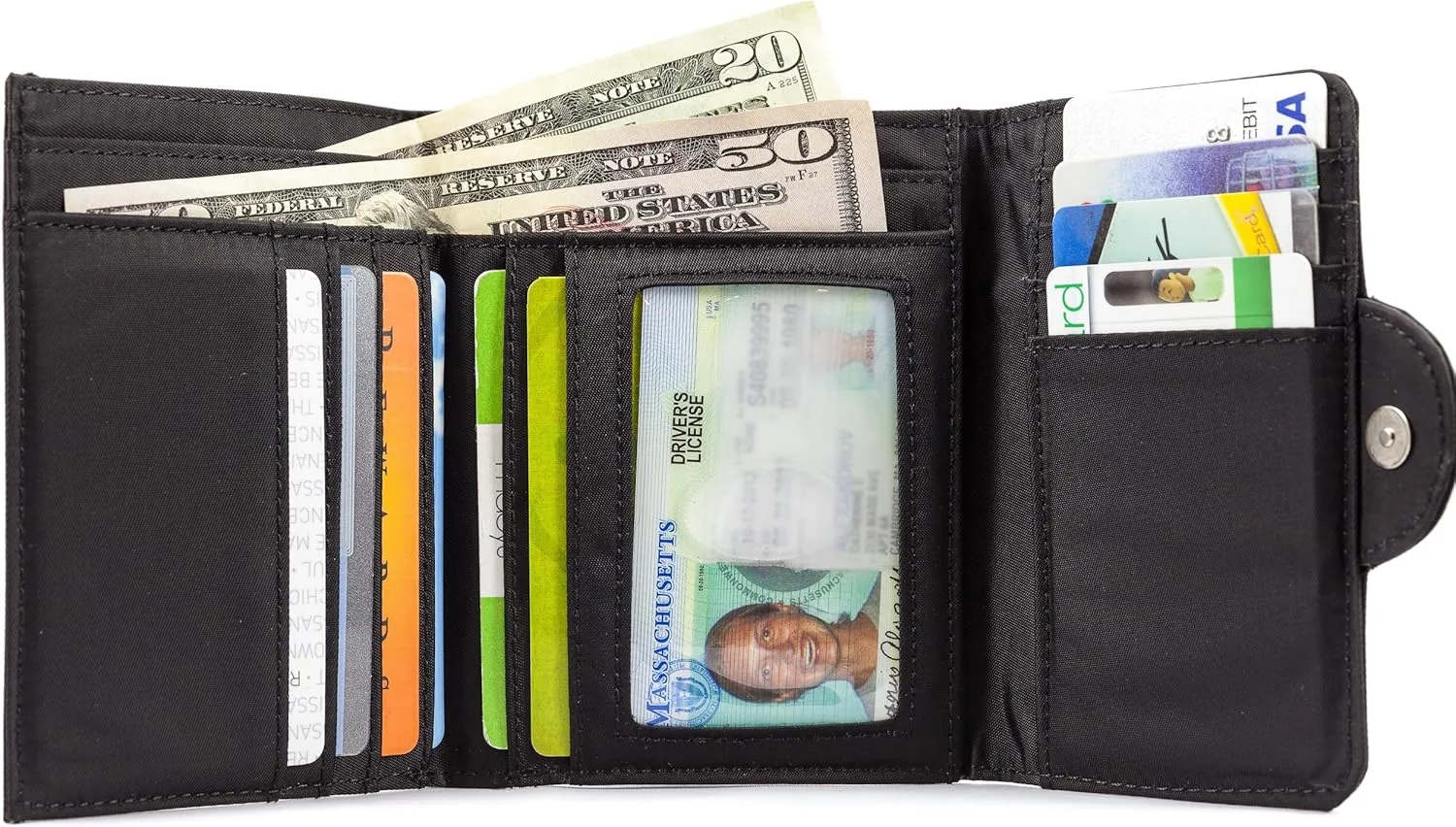 Big Skinny Women's Trixie Tri-Fold Slim Wallet, Holds Up to 30 Cards