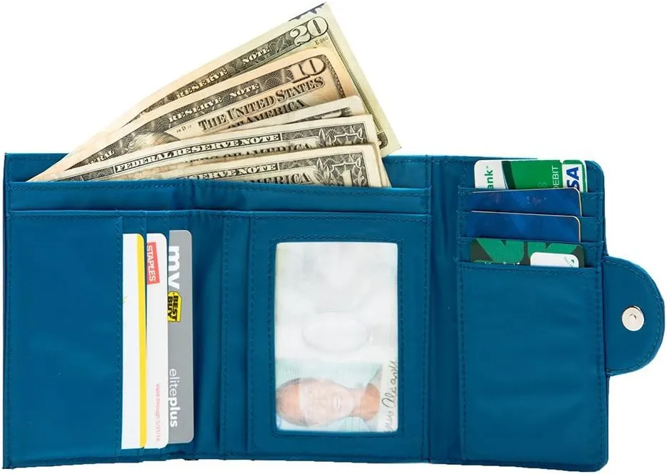 Big Skinny Women's Trixie Tri-Fold Slim Wallet, Holds Up to 30 Cards