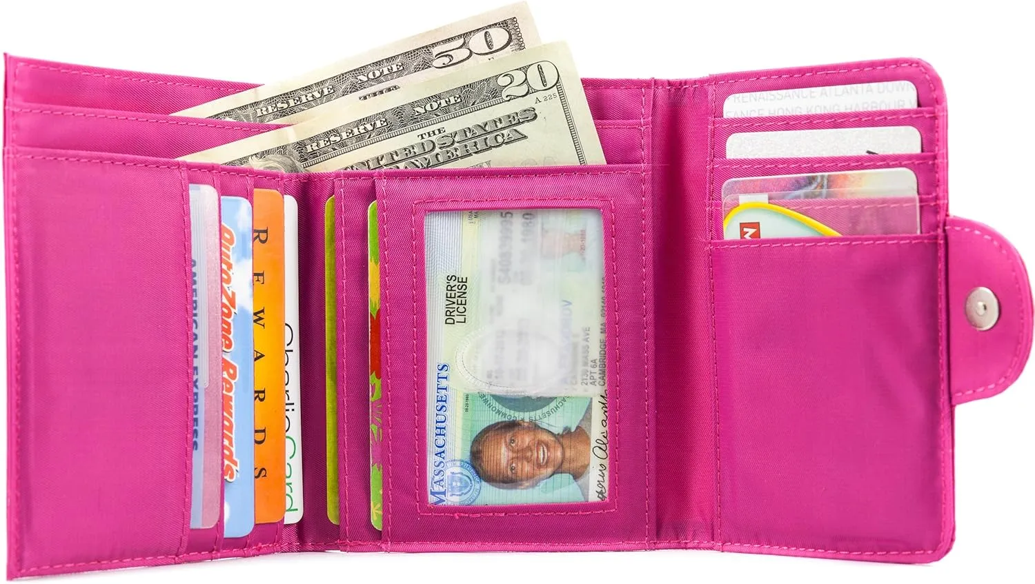 Big Skinny Women's Trixie Tri-Fold Slim Wallet, Holds Up to 30 Cards
