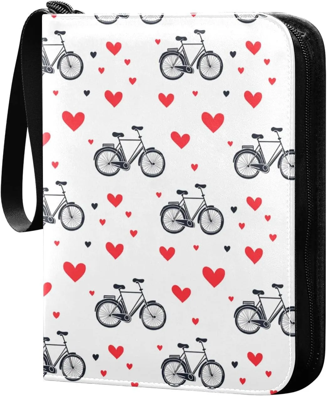 binder photo with double sided removable sleeves collectors for 400   cards Bike Simple Line Art Heart Shape Valentine's Day