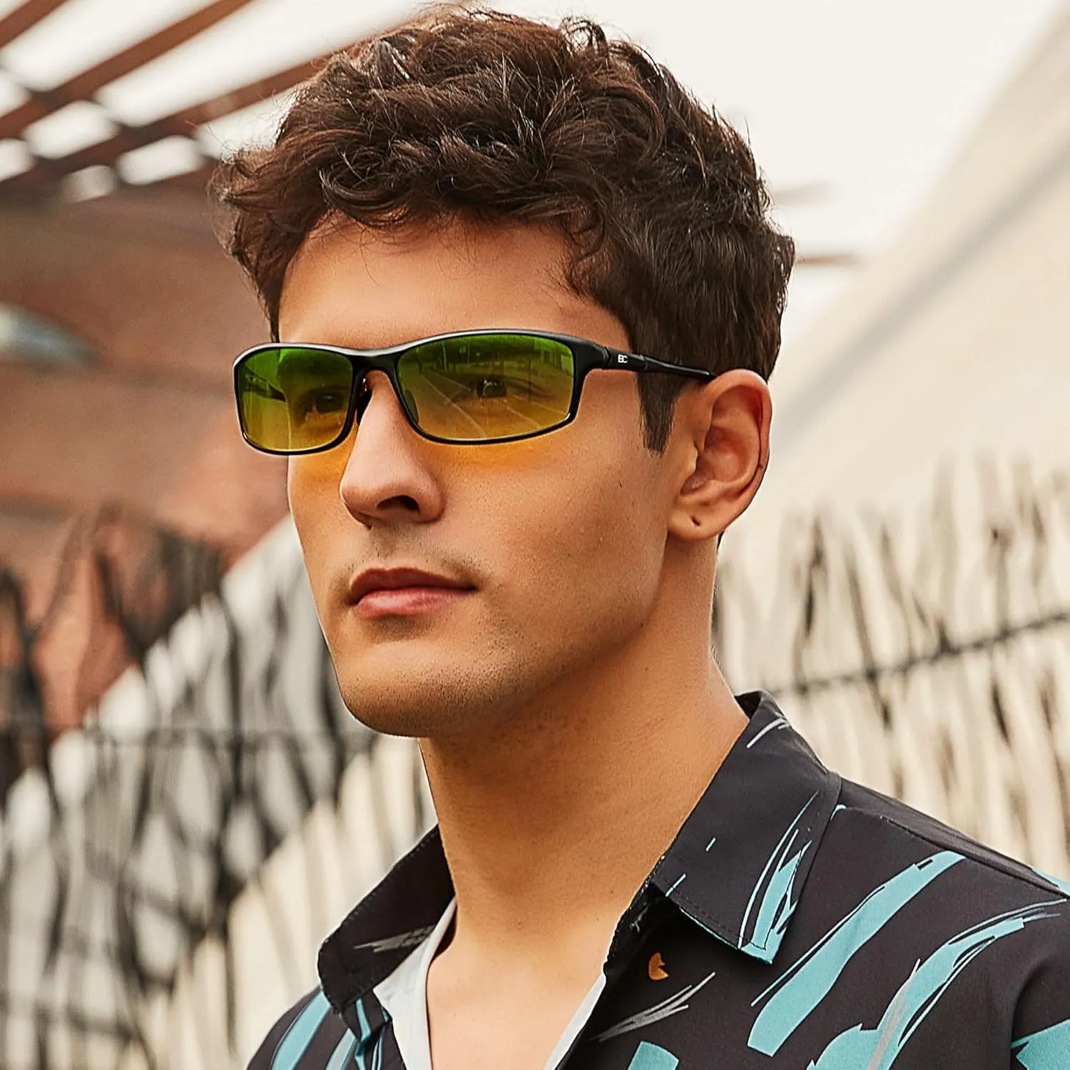 BIRCEN Night Vision Glasses for Driving, Anti Glare HD Al-Mg Frame Night Driving Glasses for Men and Women