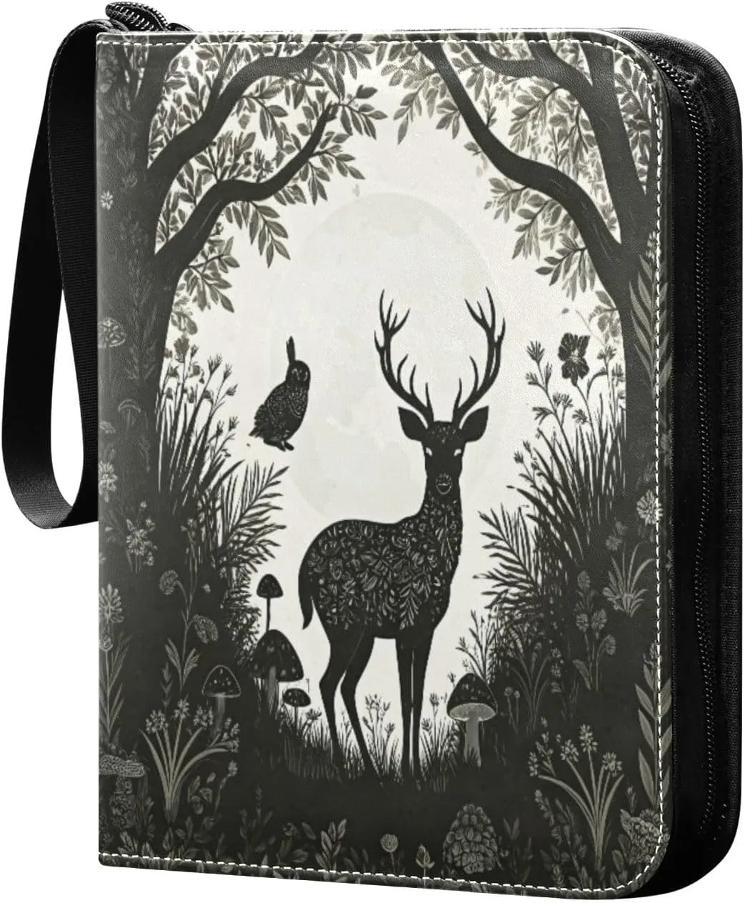 Black Deer Card Binder 4 Pockets, 400 Pockets Trading Card Binder Removable Card Albums Card Holder for Games, Sports, Football, Baseball Cards