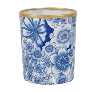 Blue Floral Tealight