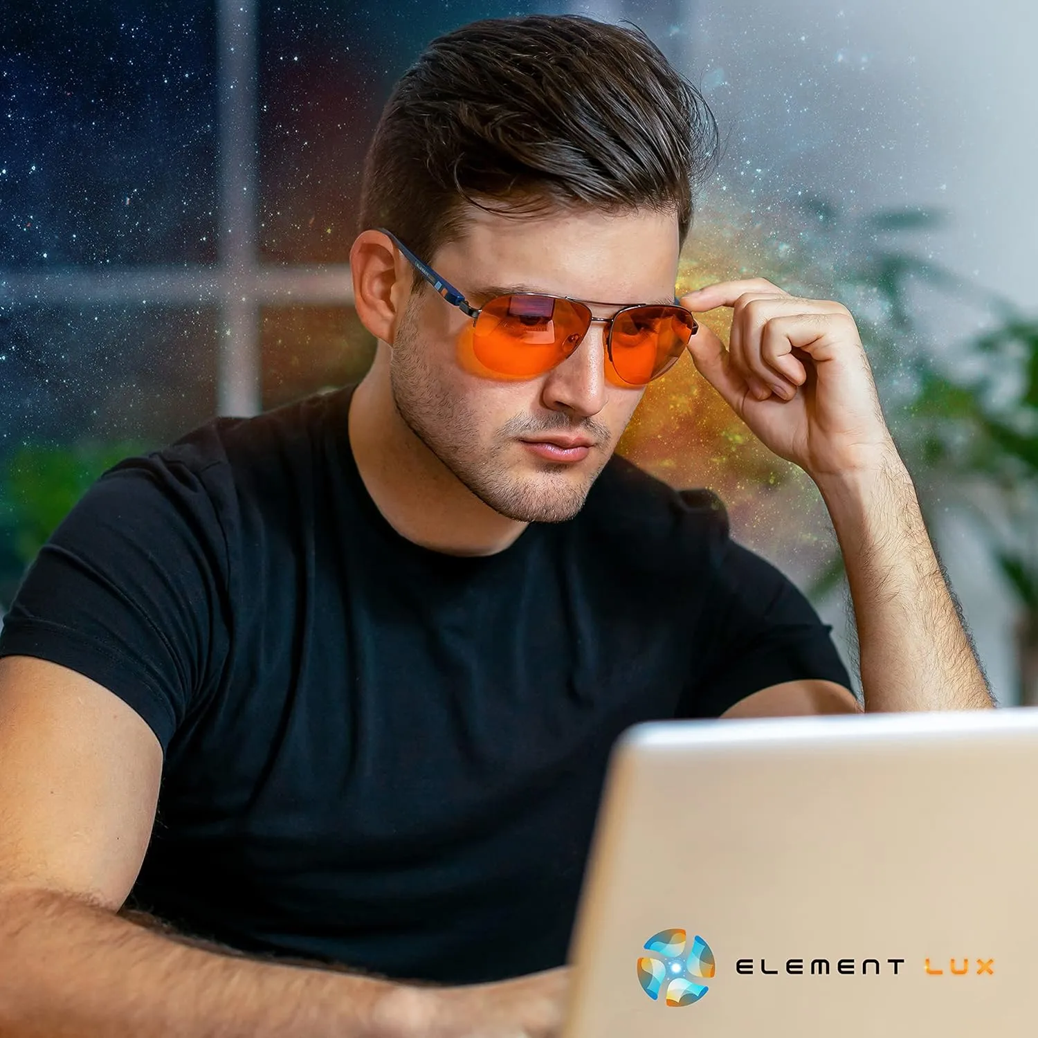 Blue Light Blocking Glasses Amber Lenses - For Better Sleep, Gaming, Eye Strain, Computer