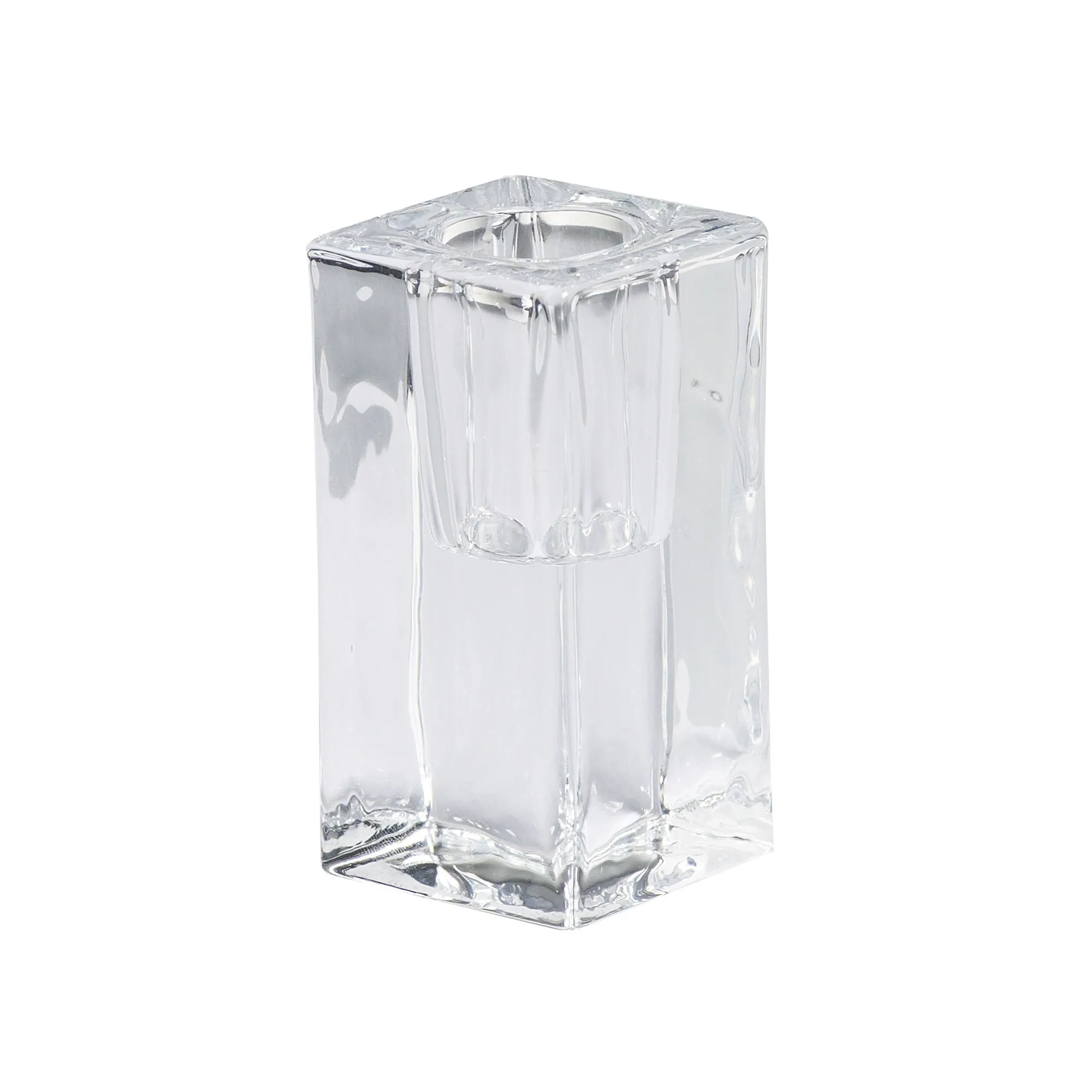 Bolsius Glass Square Candle Holder Glass - 80/40mm