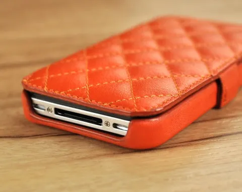 Book Style Quilted Leather Case
