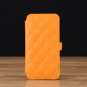 Book Style Quilted Leather Case