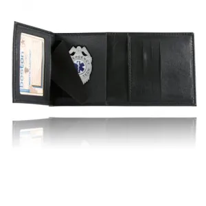 Boston Leather Trifold Badge Wallet Soft 375