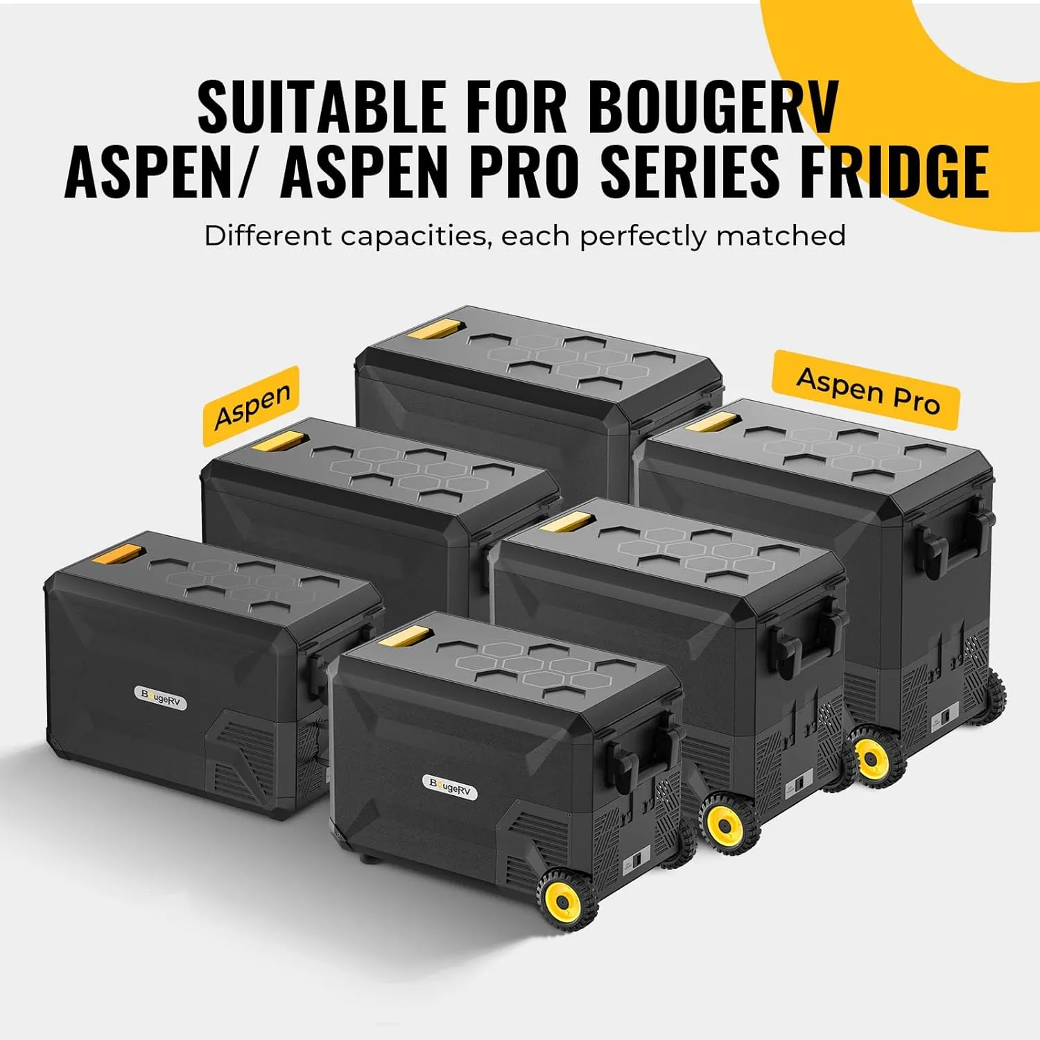 BougeRV Insulated Protective Cover Aspen 50/ Aspen 50 Pro, 12 Volt Portable Refrigerator Bag for Dual Zone Refrigerator