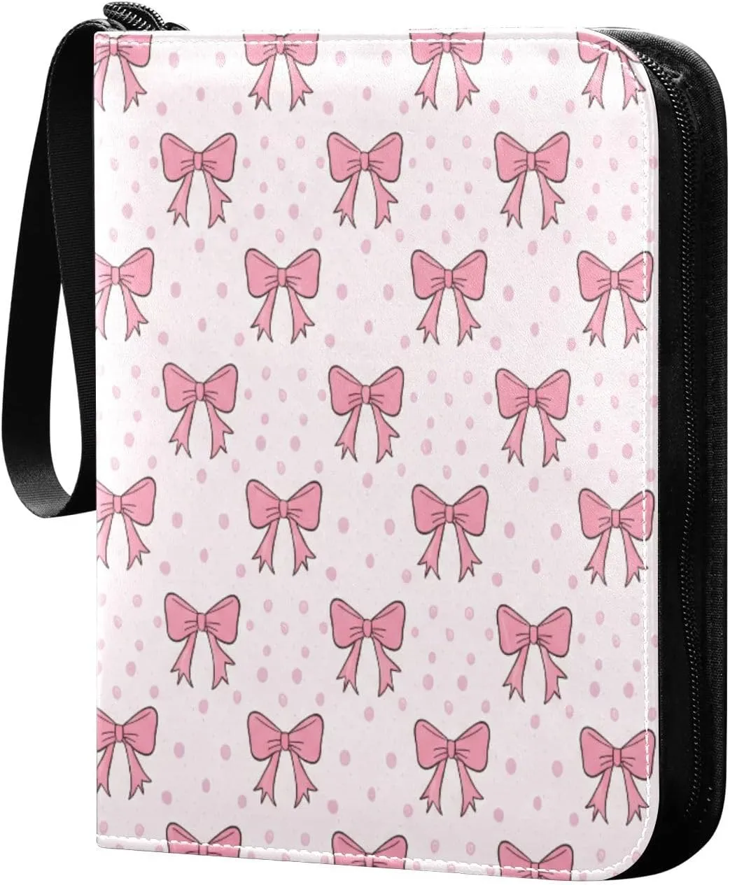 Bows Card Binder 4 Pockets, 400 Pockets Trading Card Binder Removable Card Albums Card Holder for Games, Sports, Football, Baseball Cards