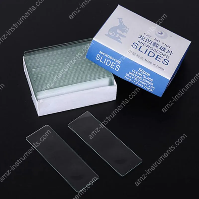 BP-7104 Double concave Cavity microscope slides with ground edge