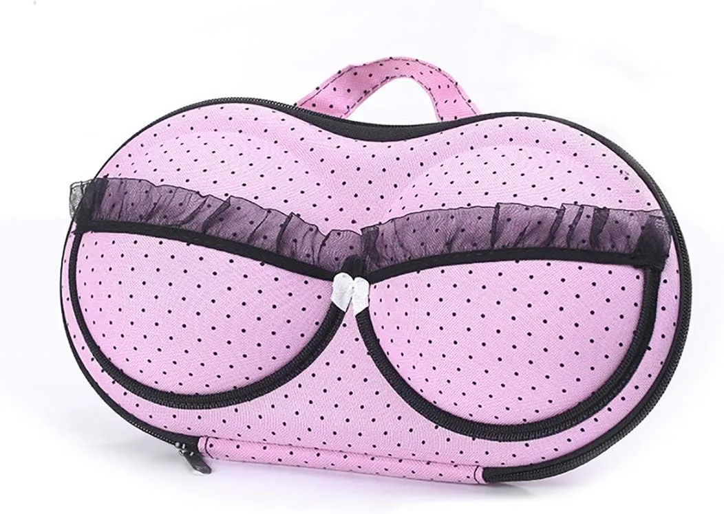 Bra Travel Case 2 Pack, Portable Bra Lingerie Storage Bikini Bag - Waterproof Underwear Organizer for Bra Sizes 30A-36C Cups