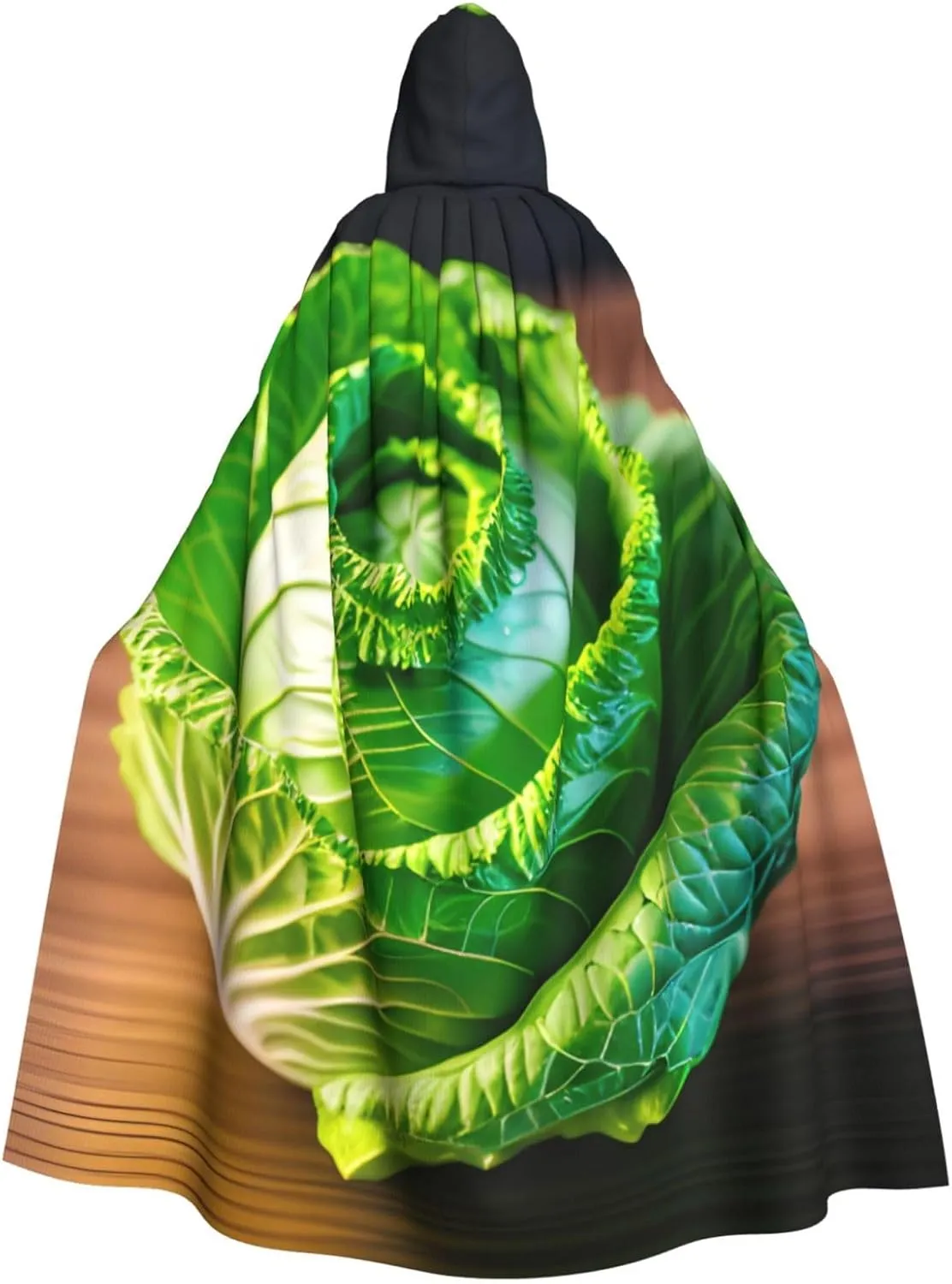Bright Cabbage Print Holiday Decorations Hooded Cloak Carnival Parties Witch Vampire Costumes Cosplay