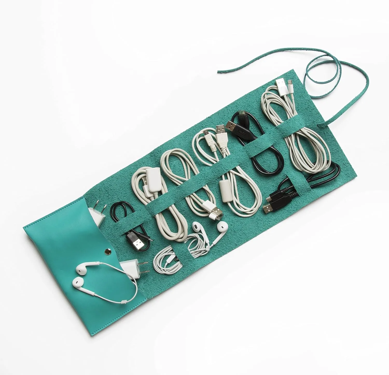 Brouk & Co. Travel Cord Roll - Turquoise
