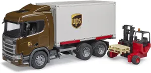 Bruder 03582 Scania Super 560R UPS Logistics Truck with Forklift
