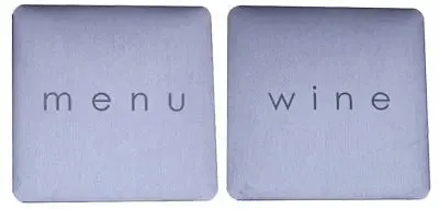 Brushed metal Menu or Wine Badge